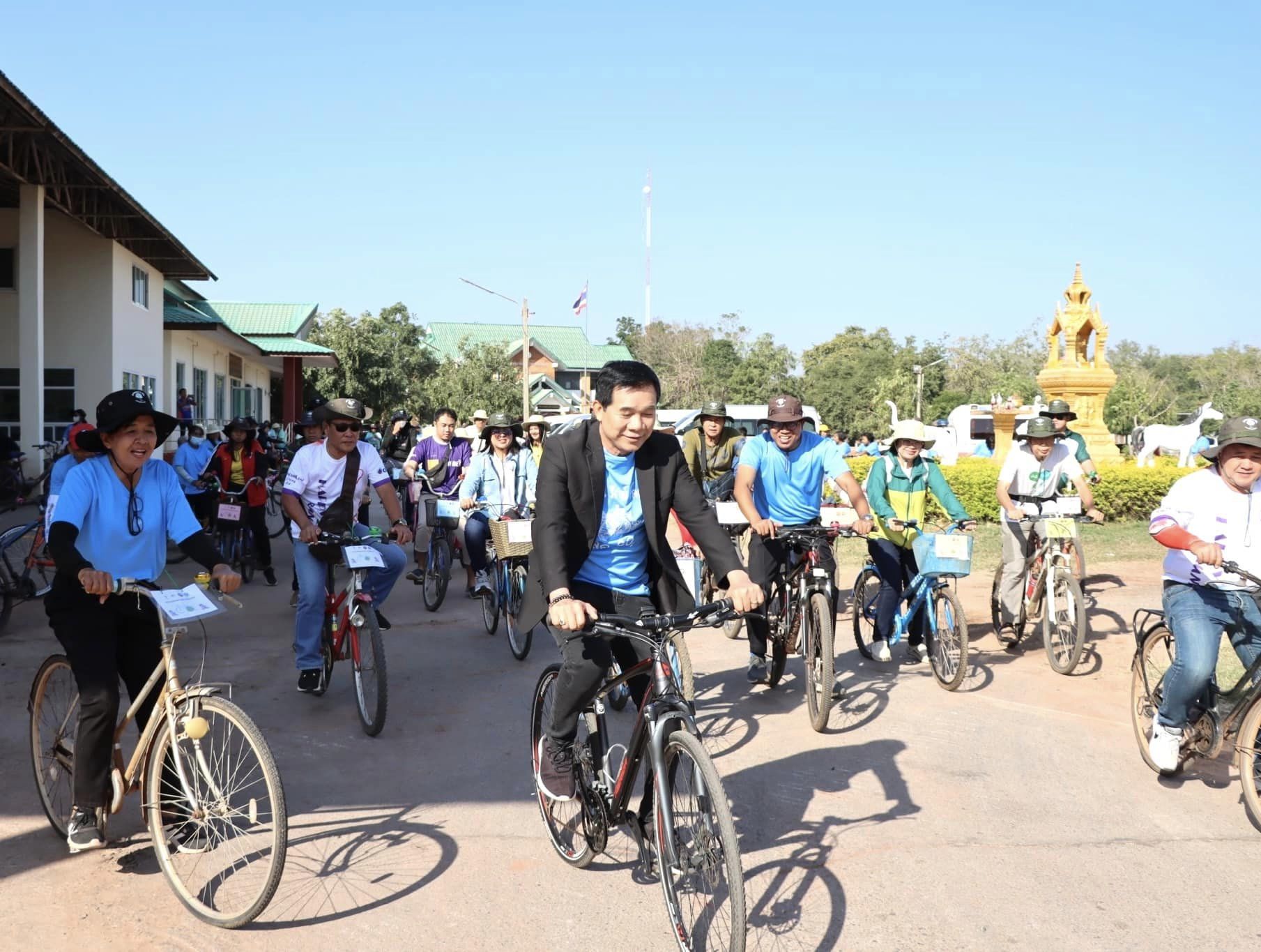 โครงการส่งเสริมการใช้จักรยานในชุมชน ลดมลพิษ รับมือการเปลี่ยนแปลงสภาพภูมิอากาศ (Cycling Community Free Air Pollution) ร่วมกิจกรรมปั่นจักรยาน “ ปั่นกันให้ลั่นโนน(ไทย)