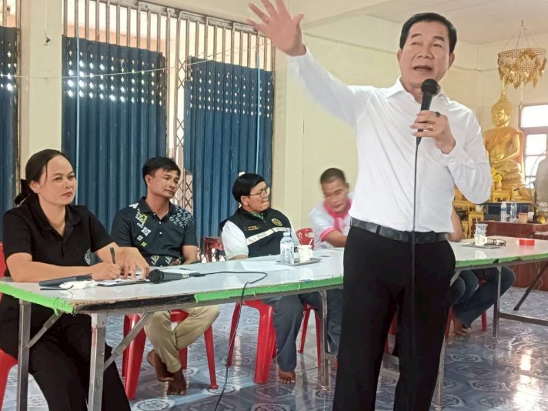 การประชุมประชาคมเพื่อหารือแนวทางการแก้ไขปัญหาความเดือดร้อนและยกระดับคุณภาพชีวิตของพี่น้องประชาชนบ้านหนองแวง