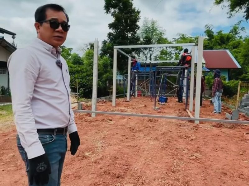 นายกเทศมนตรีตำบลบัลลังก์  ลงพื้นที่ตรวจเยี่ยมให้กำลังใจผู้บริหาร  สมาชิกสภาเทศบาล  และเจ้าหน้าที่ในการดำเนินงานก่อสร้างที่อยู่อาศัยสำหรับคนพิการ 